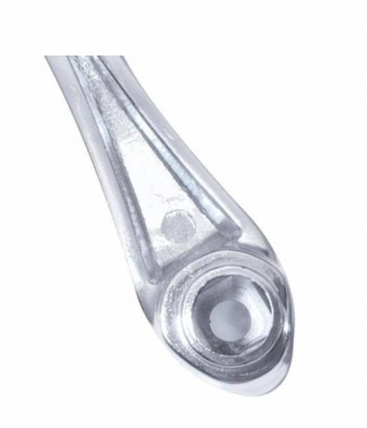 UNITED PACIFIC - 24023 : Chrome Die-Cast Window Crank With 3/8 Square Adapter - Blue Crystal