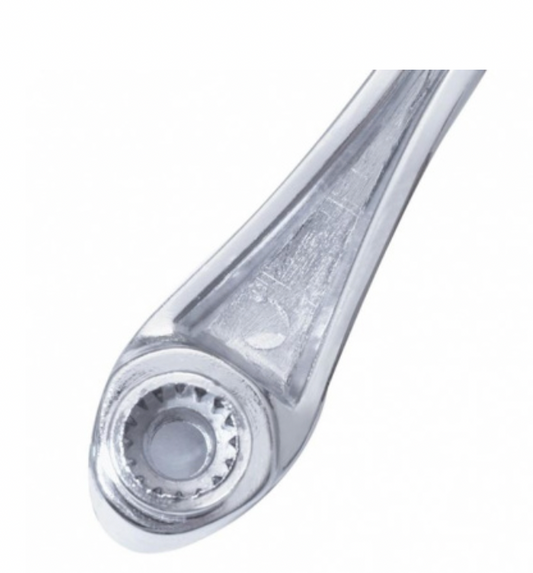 UNITED PACIFIC - 24019 : Chrome Die-Cast Window Crank With 16-Spline 7/16 OD Adapter - Purple Crystal