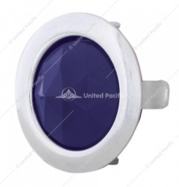 UNITED PACIFIC - A5010 : Blue Dot With Chrome Ring, Short Foot (Pair)