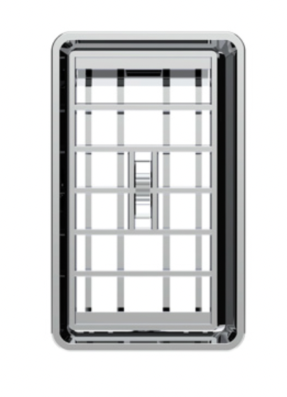 UNITED PACIFIC - 41025 : Chrome Plastic A/C Vent With Cross Grids for 1989-2010 Freightliner FLD/Classic - Driver