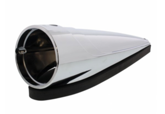 UNITED PACIFIC - 30607B : Chrome "Competition Series" LED Cab Light Housing Without Visor For Grakon 1000 Style Light (Bulk)