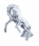 UP-72018 : Die-Cast Fighting Stallion Hood Ornament - Chrome