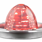 Grand General - 81913 : RED/CLEAR Classic Watermelon LED with Stainless Steel Flange Mount Bezel