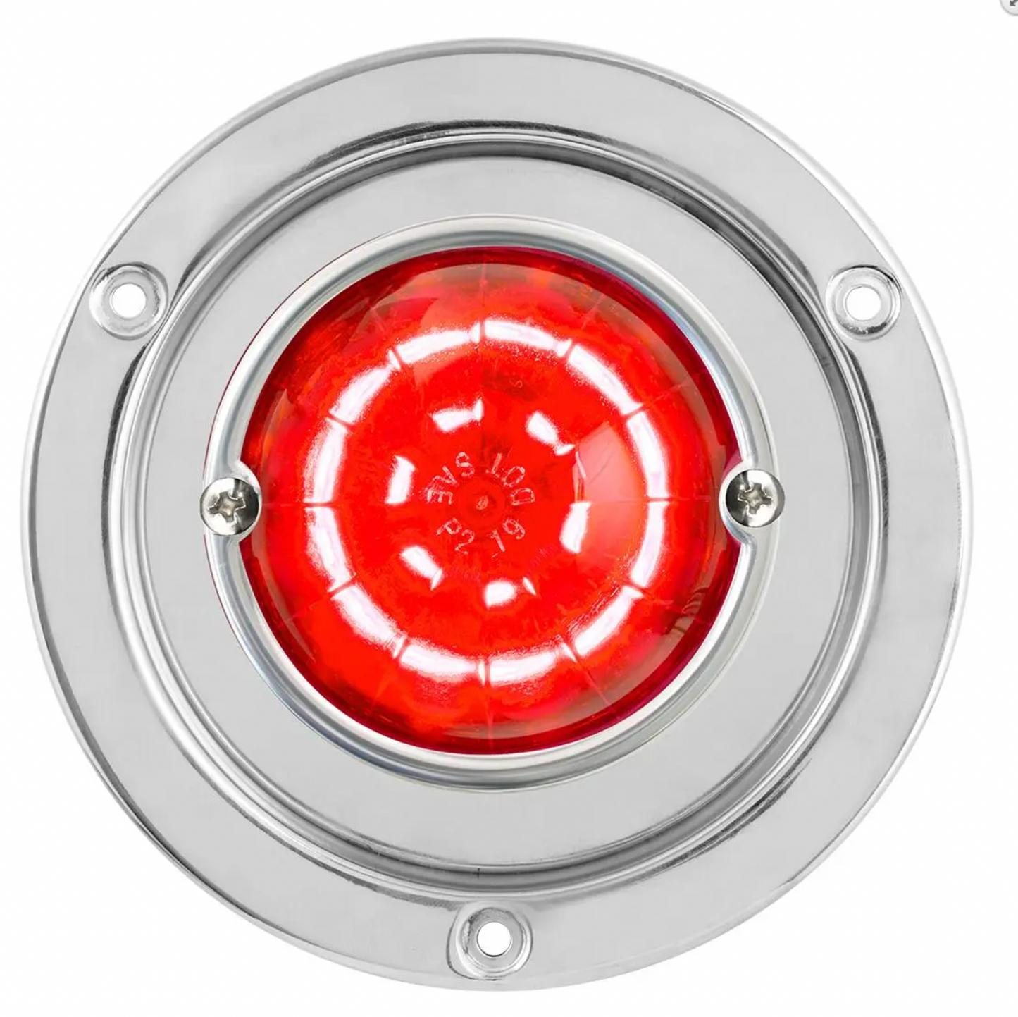 Grand General - 81912 : Red/Red Classic Watermelon 18 LED Light With Stainless Steel Flange
