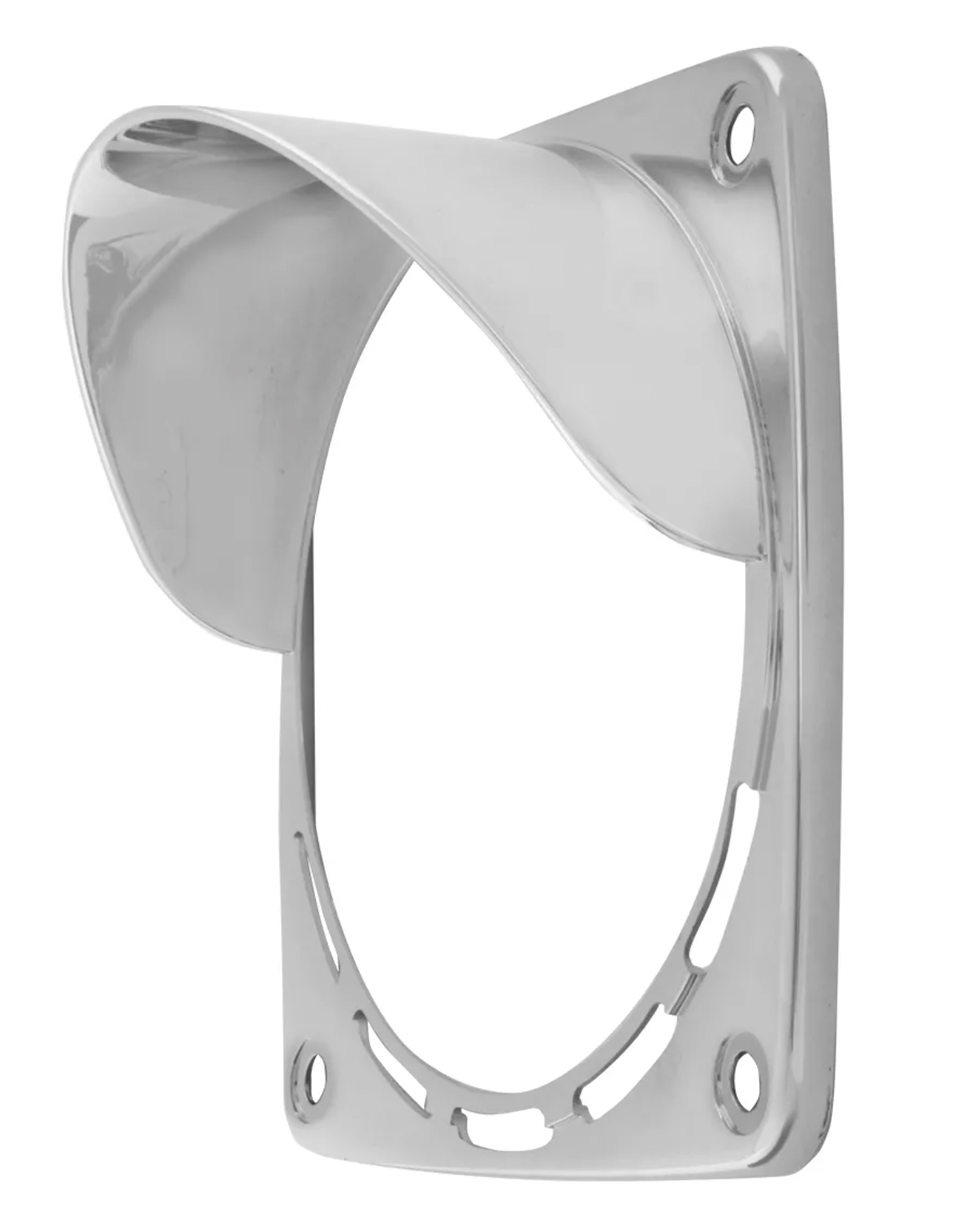 GG - 80358: Chrome Plastic Bezel With Visor For Square Pedestal Light