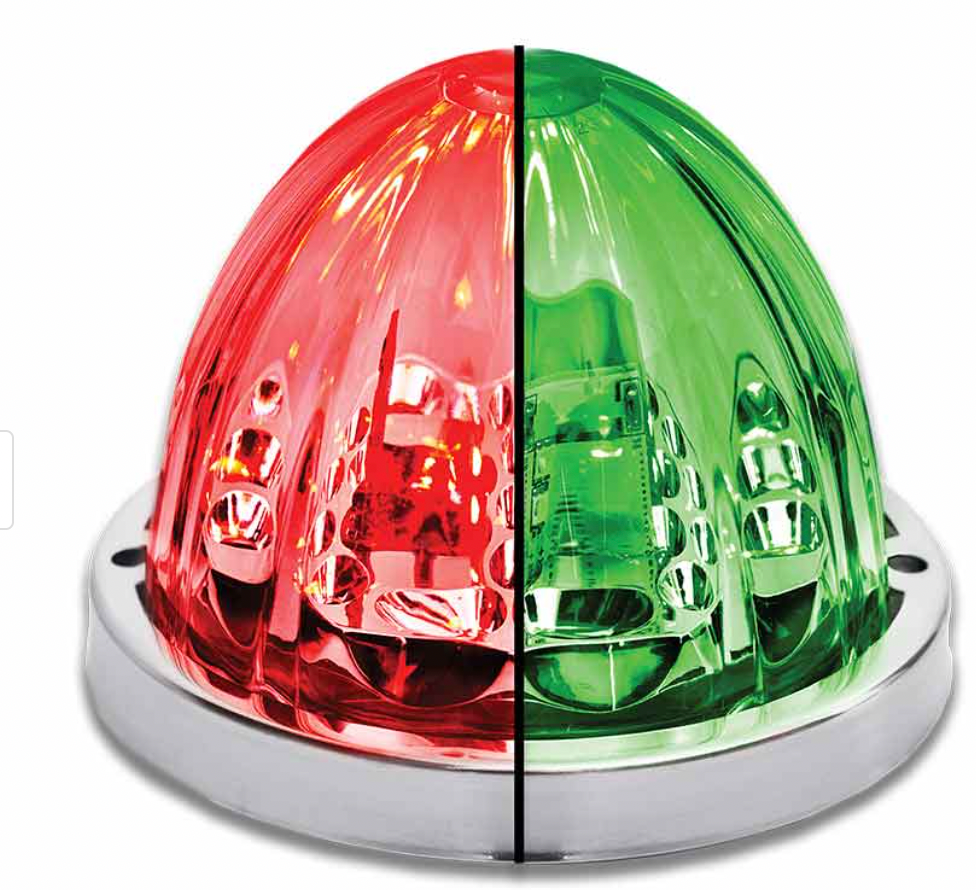 TX-TLED-WTRG: Red & Green LED/Clear Lens Star-Burst Watermelon Light
