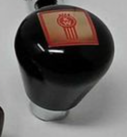 OSS-CPBBKW : Black Pear Shifter Knob with Brass Kenworth Logo