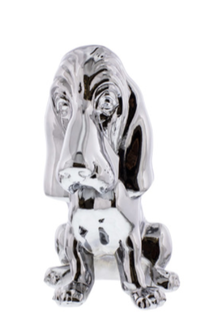 UNITED PACIFIC - 72003 : Die-Cast Bassett Hound Hood Ornament - Chrome