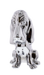 UP-72003 : Die-Cast Bassett Hound Hood Ornament - Chrome