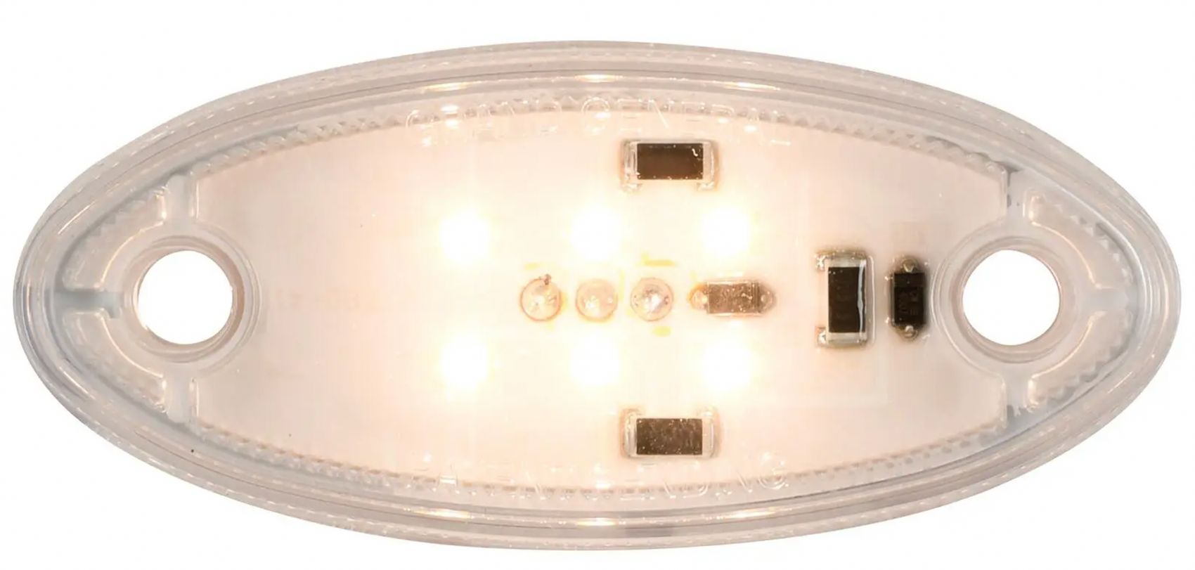 Grand General - 77586 : WHITE/CLEAR 6 LED Glow Base for Grand General Swan Hood Ornament