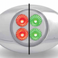 TX-TLED-G2XRG: Red & Green LED/Clear Lens Dual Revolution Marker M3 Light
