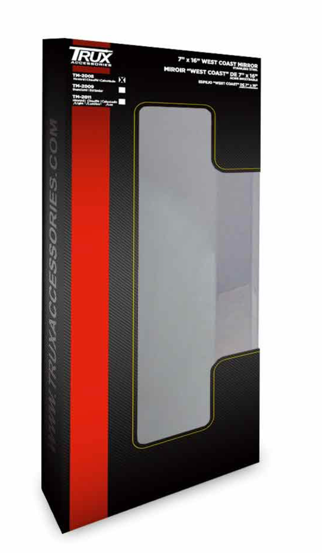 TX-TM-2008: Heated West Coast Mirror – 7″ Wide x 16″ High
