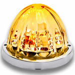 TX-TLED-WTCA : Clear Amber Clearance & Marker Star-Burst Watermelon LED Light – 19 Diodes