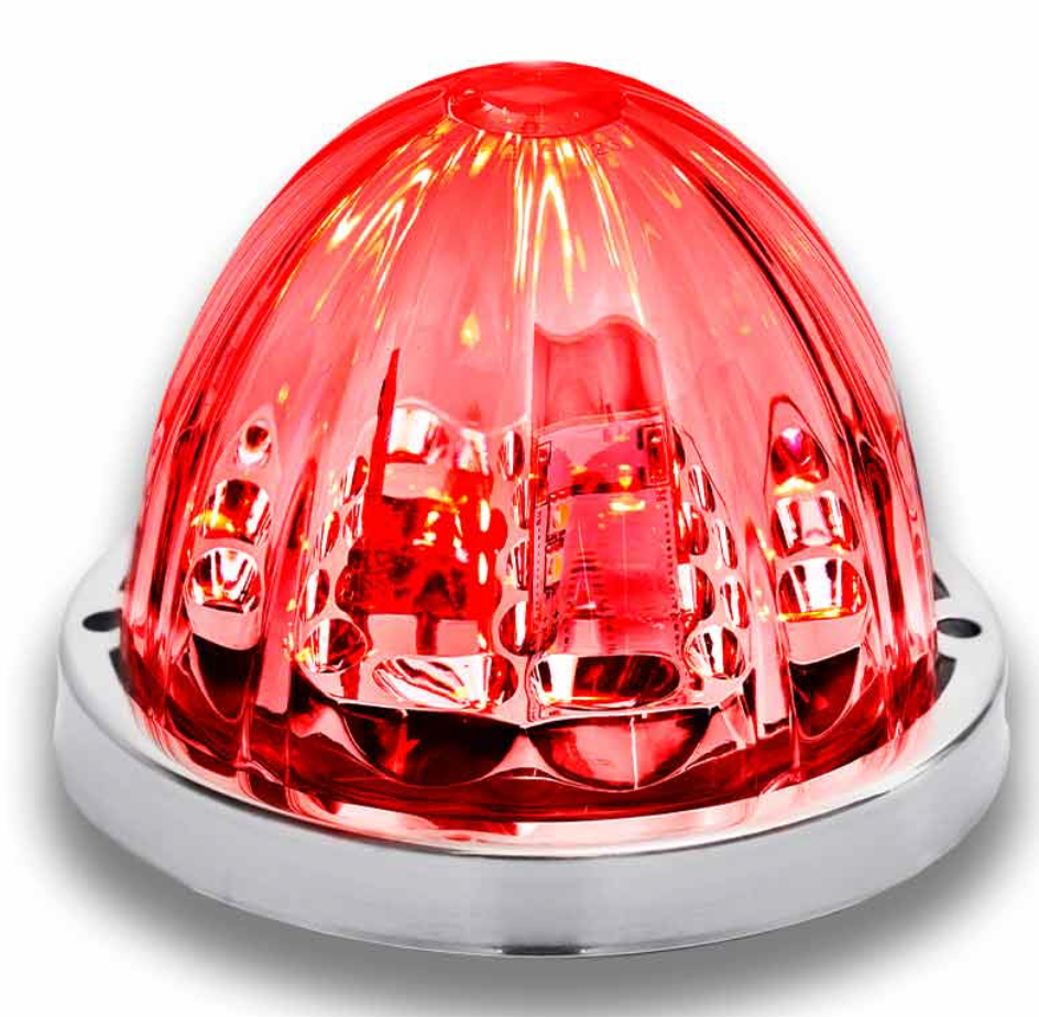 TX-TLED-WTCR: Clear Lens/Red LED Star-Burst Watermelon Light
