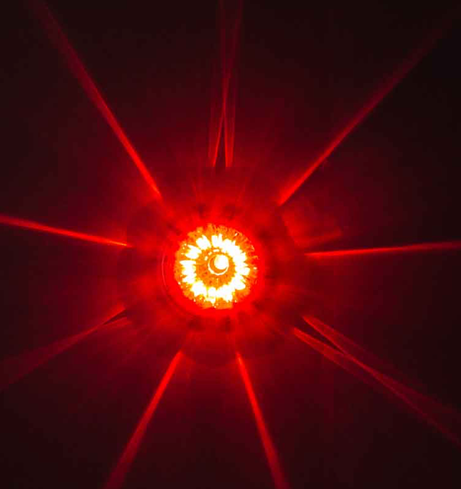 TX-TLED-WTCR: Clear Lens/Red LED Star-Burst Watermelon Light