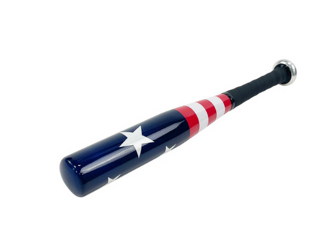 UP-99300 : 17" ALUMINUM TIRE CHECKER BAT WITH AMERICAN FLAG GRAPHIC