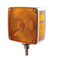 UNITED PACIFIC - 30256 : SQUARE DOUBLE FACE TURN SIGNAL LIGHT WITH SINGLE STUD - AMBER & RED LENS