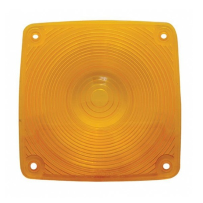UNITED PACIFIC - 32067 : SQUARE DOUBLE FACE LIGHT LENS - AMBER