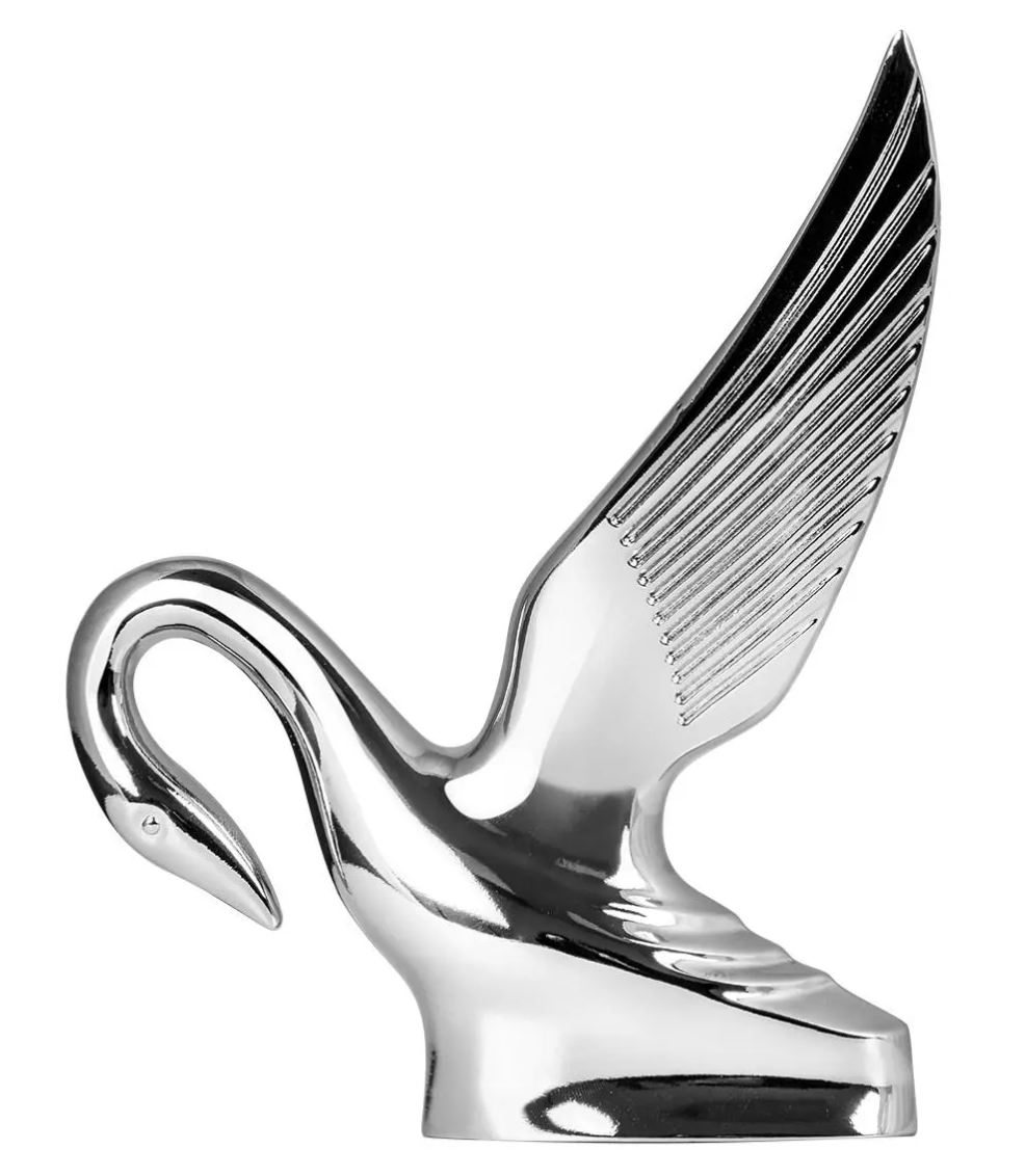 Grand General - 48007 : Original Style Classic Swan Tilted Head Hood Ornament