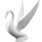 Grand General - 48011 : Swan Original Style Classic Tilted Head Matte White Powder Coated Hood Ornament