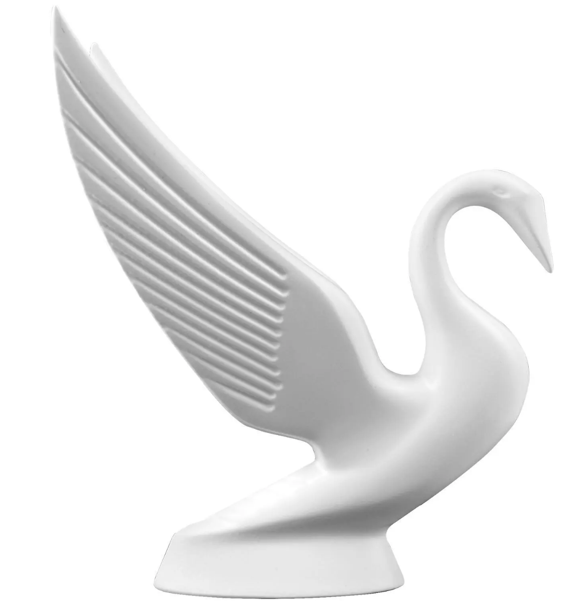Grand General - 48011 : Swan Original Style Classic Tilted Head Matte White Powder Coated Hood Ornament