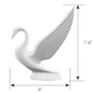 Grand General - 48011 : Swan Original Style Classic Tilted Head Matte White Powder Coated Hood Ornament