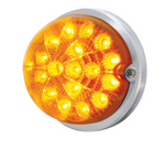 UP-39657 : 17 LED DUAL FUNCTION WATERMELON CLEAR REFLECTOR FLUSH MOUNT KIT WITH LOW PROFILE BEZEL -AMBER LED & LENS