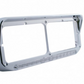UNITED PACIFIC - 32352 : 14 LED CHROME RECTANGULAR DUAL HEADLIGHT BEZEL WITH VISOR - AMBER LED/CLEAR LENS