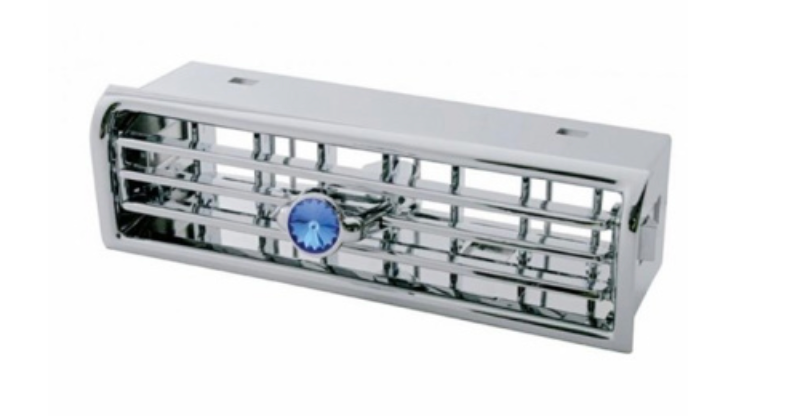 UNITED PACIFIC - 41968 : CHROME PLASTIC A/C VENT WITH BLUE CRYSTAL FOR FREIGHTLINER