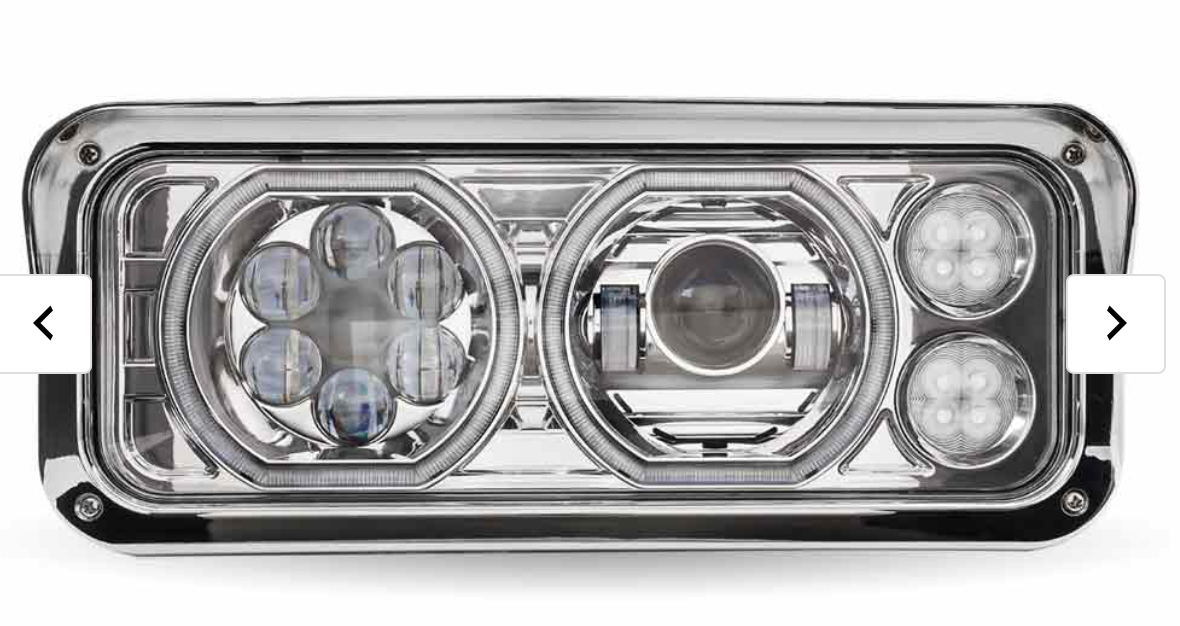 TX-TLED-H120: Chrome Universal LED Projector Headlight (Driver)