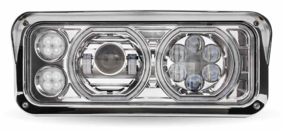 TX-TLED-H121: Chrome Universal LED Projector Headlight (Passenger)