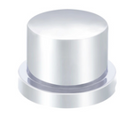 UP-10755B : 3/4" X 5/8" CHROME PLASTIC FLAT TOP NUT COVER - PUSH-ON (BULK)