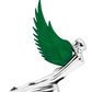 GG - 48108: GREEN WindRider Chrome Flying Goddess Hood Ornament