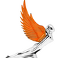 Grand General - 48106 : Amber WindRider Chrome Flying Goddess Hood Ornament