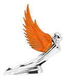 GG-48106 : WINDRIDER CHROME FLYING GODDESS HOOD ORNAMENT - AMBER