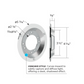 UNITED PACIFIC - 10514 : CHROME PLASTIC WATERMELON LIGHT SLEEPER BUNK LED ADAPTER-CONCAVE STYLE