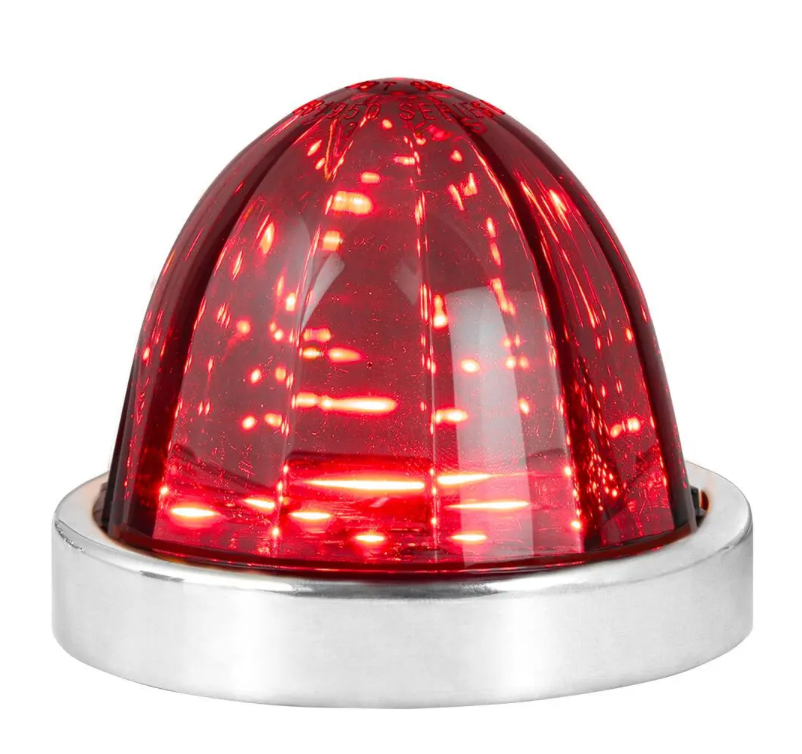 GG - 81926: SMOKE LENS - RED LED Polycarbonate lens Classic Watermelon Surface Mount LED Light