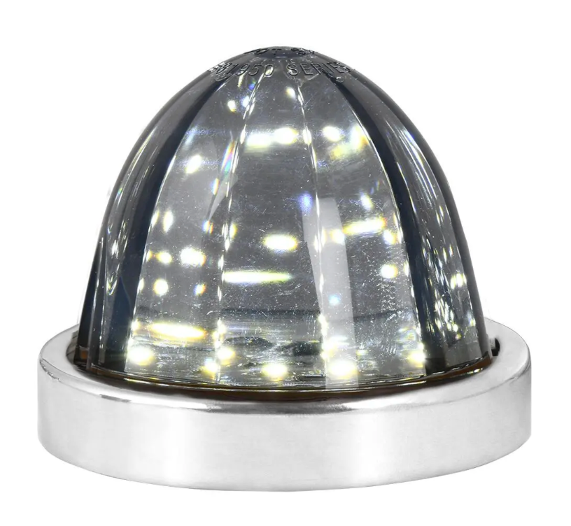 GG - 81929: WHITE LED/SMOKE LENS - Polycarbonate lens Classic Watermelon Surface Mount LED Light