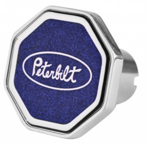 CK-PB1-O-7747 : Peterbilt Oval Logo Octagon Knob Blue 647