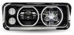TX-TLED-H123 : Universal LED Projector Headlight Assembly with Glow Position Halos & Marker LEDs – Black