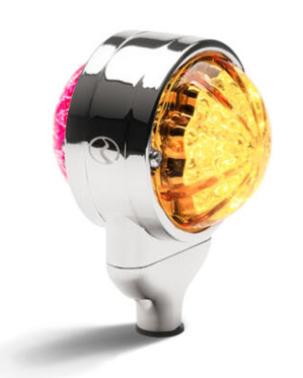 ROADWORKS-FENDERLP : DOUBLE FACED LOW PROFILE WATERMELON FENDER LIGHT WITH COLORED LIGHT LENSES