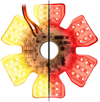 GG-81790 : ULTRA THIN HEX AIR CLEANER DUAL COLOR LED LIGHT - AMBER / RED LED