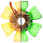 GG-81792 : ULTRA THIN HEX AIR CLEANER DUAL COLOR LED LIGHT - AMBER / GREEN LED