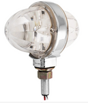 GG-75198 : 3″ WATERMELON DOUBLE FACE HIGH POWER LED PEDESTAL LIGHT - Clear Lens - Amber / Red LED