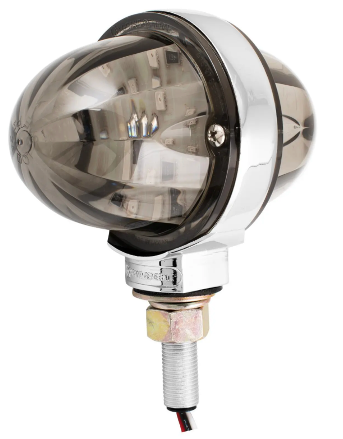 GG - 75199: Smoked Lens - Amber/Red LED 3" Watermelon Double Face High Power LED Pedestal Light