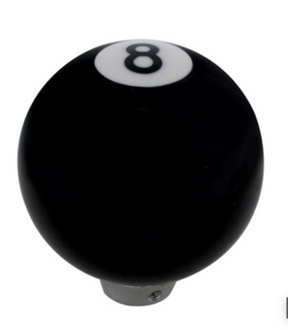 UP-70025 : NUMBER 8 POOL BALL GEARSHIFT KNOB - GLOSS BLACK