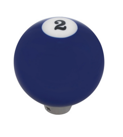UP-70662 : NUMBER 2 POOL BALL GEARSHIFT KNOB - GLOSS BLUE