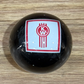 GS-KY13  : Black Round Gear Shifter Knob with Square white/red KW Kenworth Logo