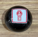 GS-KY13  : Black Round Shifter Knob with Square white/red KW Kenworth Logo