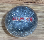 OSL-KW6 : Silver Glitter Round Shifter Knob with Written Kenworth